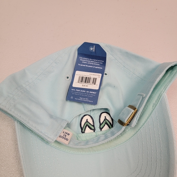 Life Is Good Hat Adult One Size Blue Sandals Flip Flops Beach Summer Relax - Picture 2 of 3